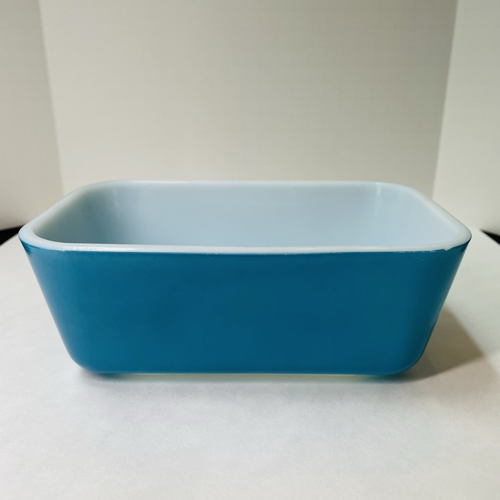 Vintage 1940s Pyrex 502-B Iconic Blue Refrigerator Dish - See Description